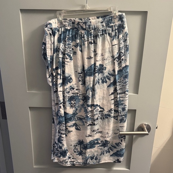 CYNTHIA ROWLEY Coastal Print Wrap-Style Skirt - Size S - Picture 4 of 9